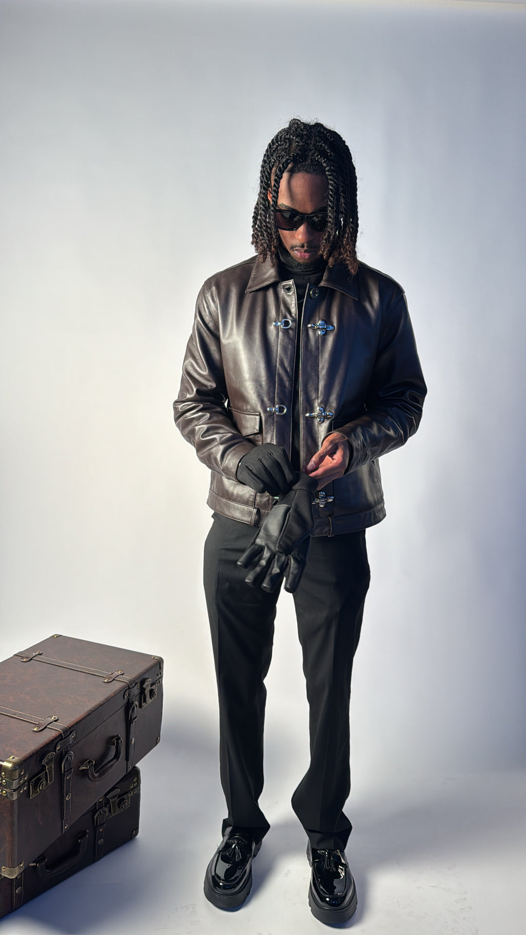 Dark brown Clasp Jacket