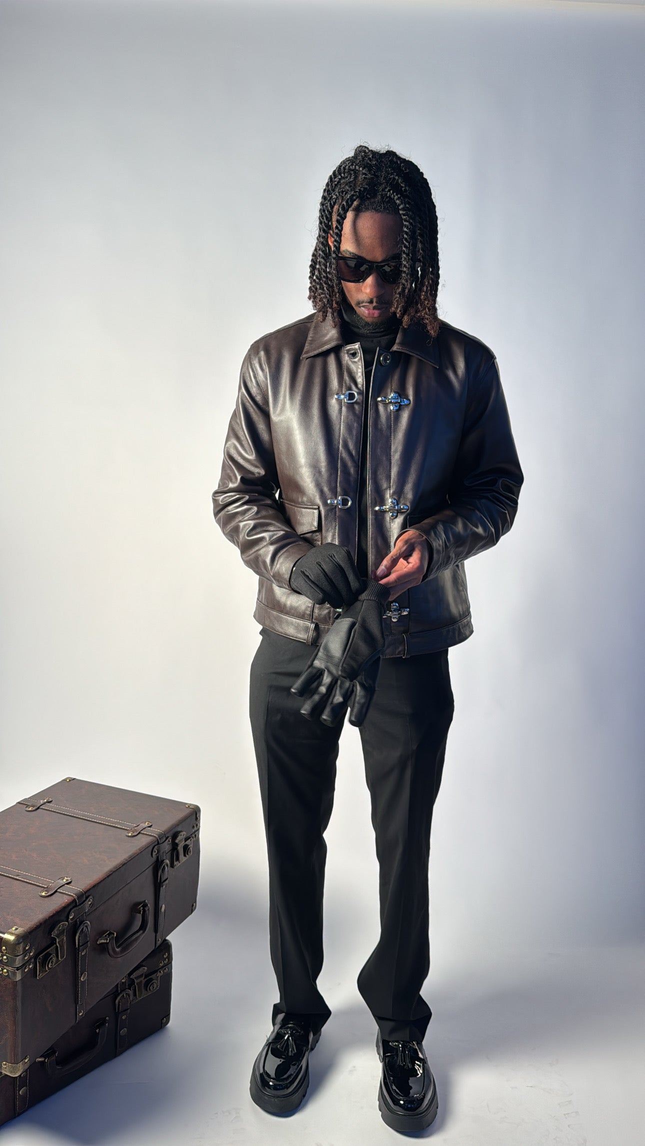 Dark brown Clasp Jacket