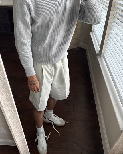 JM Grey Quarter Sweater