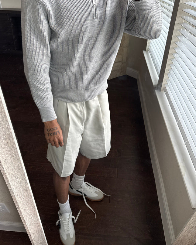 JM Grey Quarter Sweater