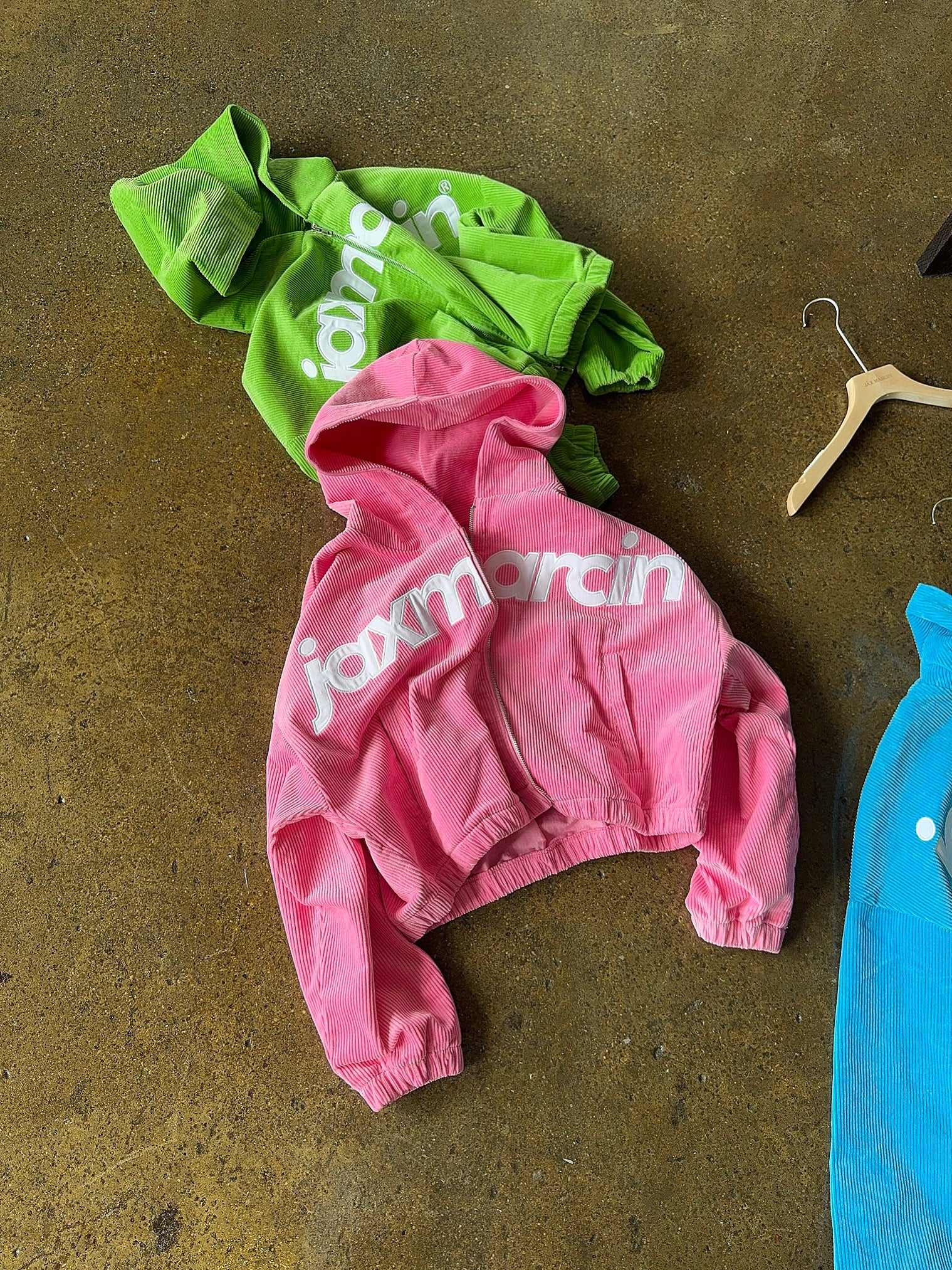 Pink corduroy zip up