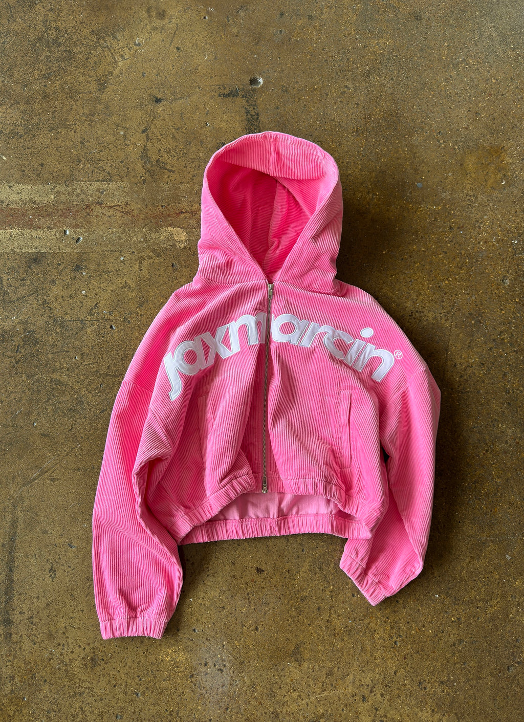 Jax Marcin Pink Corduroy Zip Up