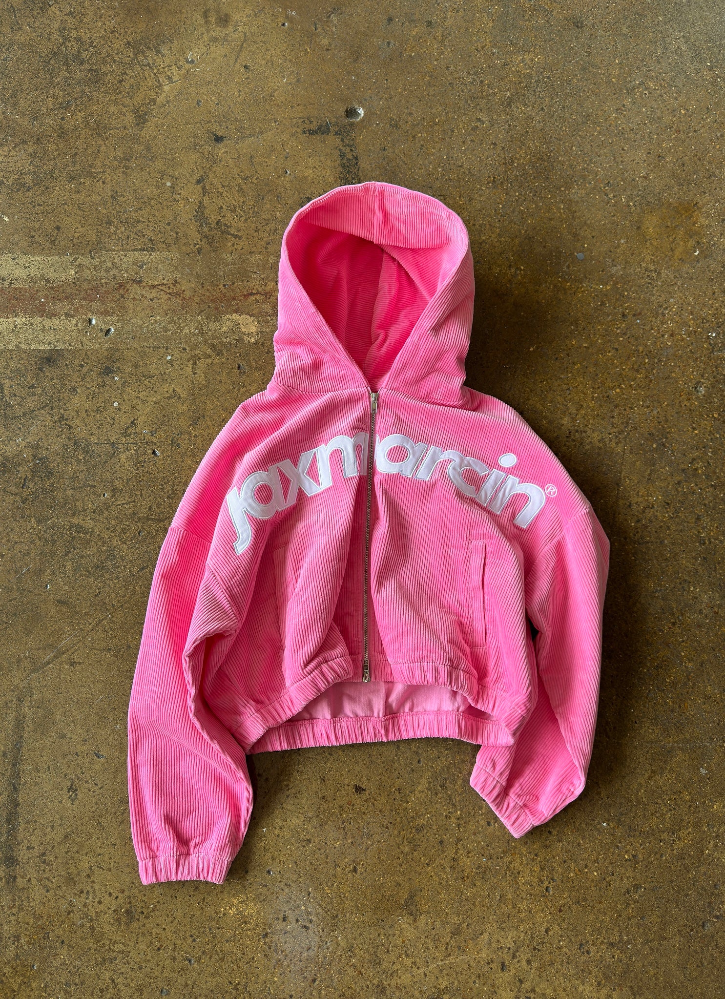 Jax Marcin Pink Corduroy Zip Up