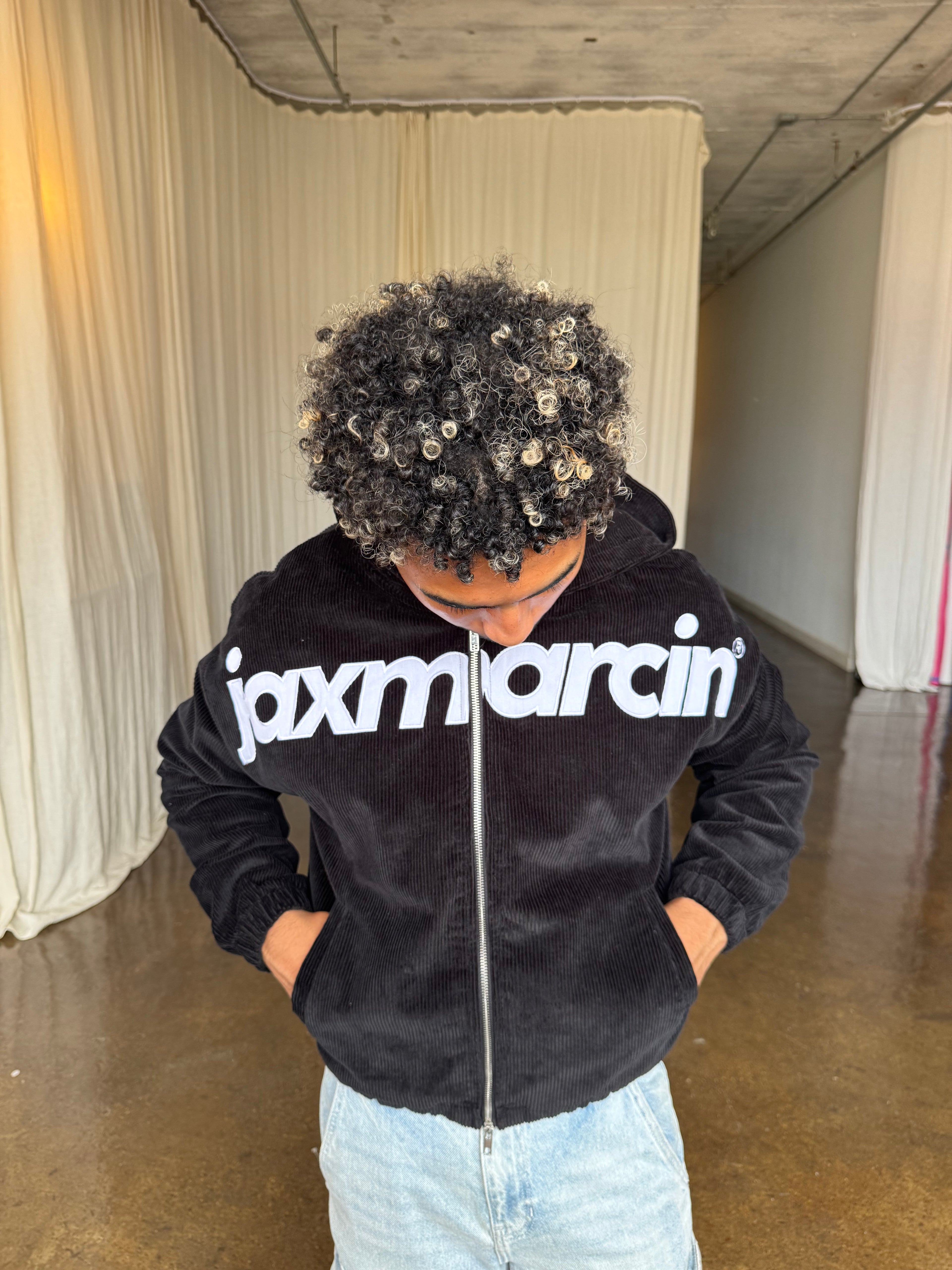 Black Corduroy zip up