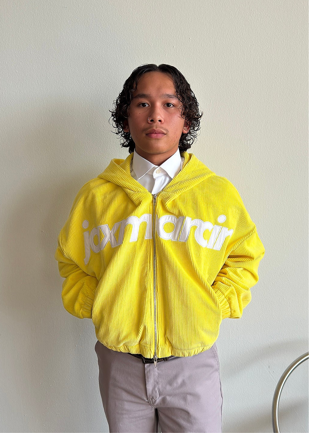 Jax Marcin Yellow Corduroy Zip up