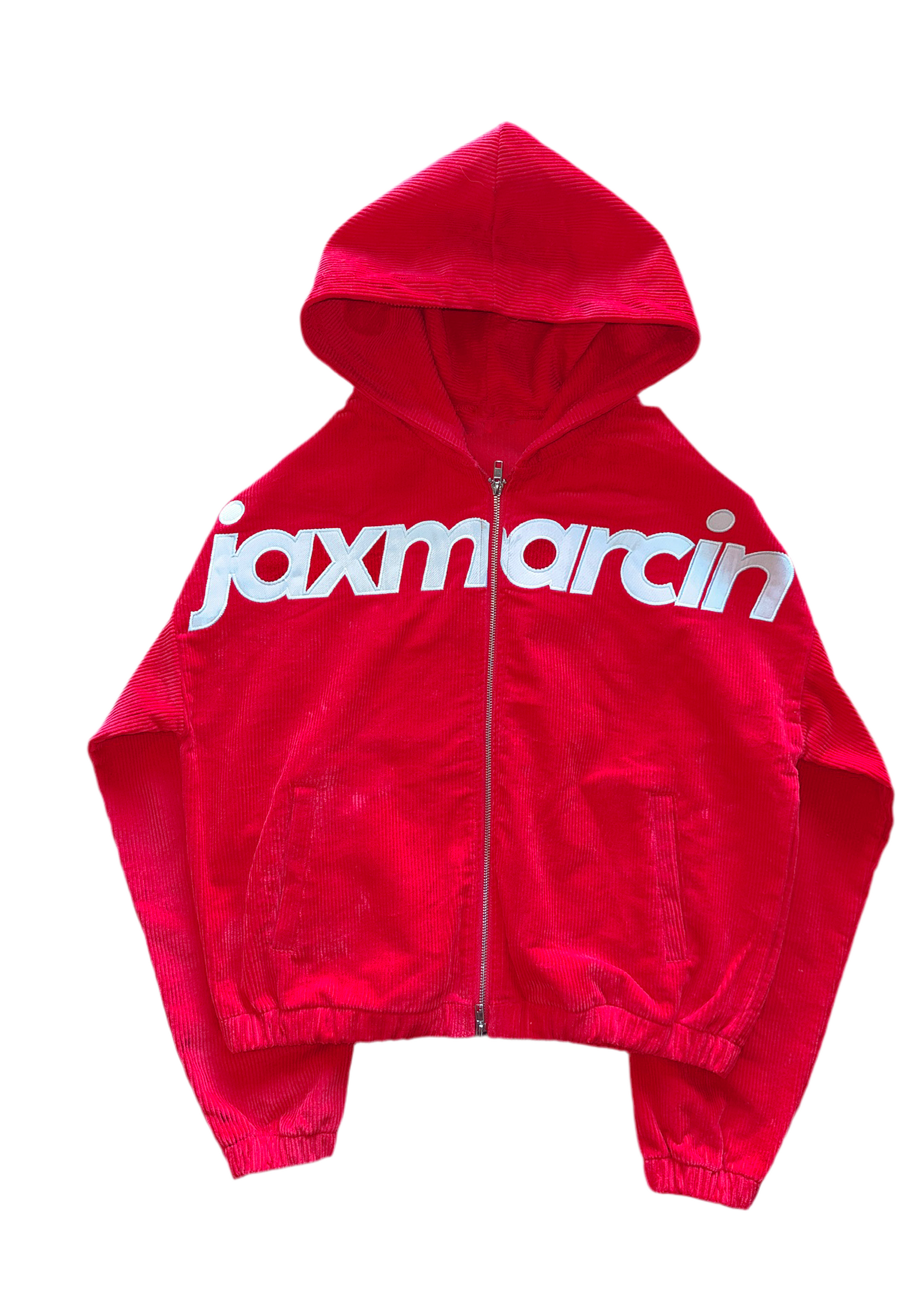 Red Corduroy Zip Up