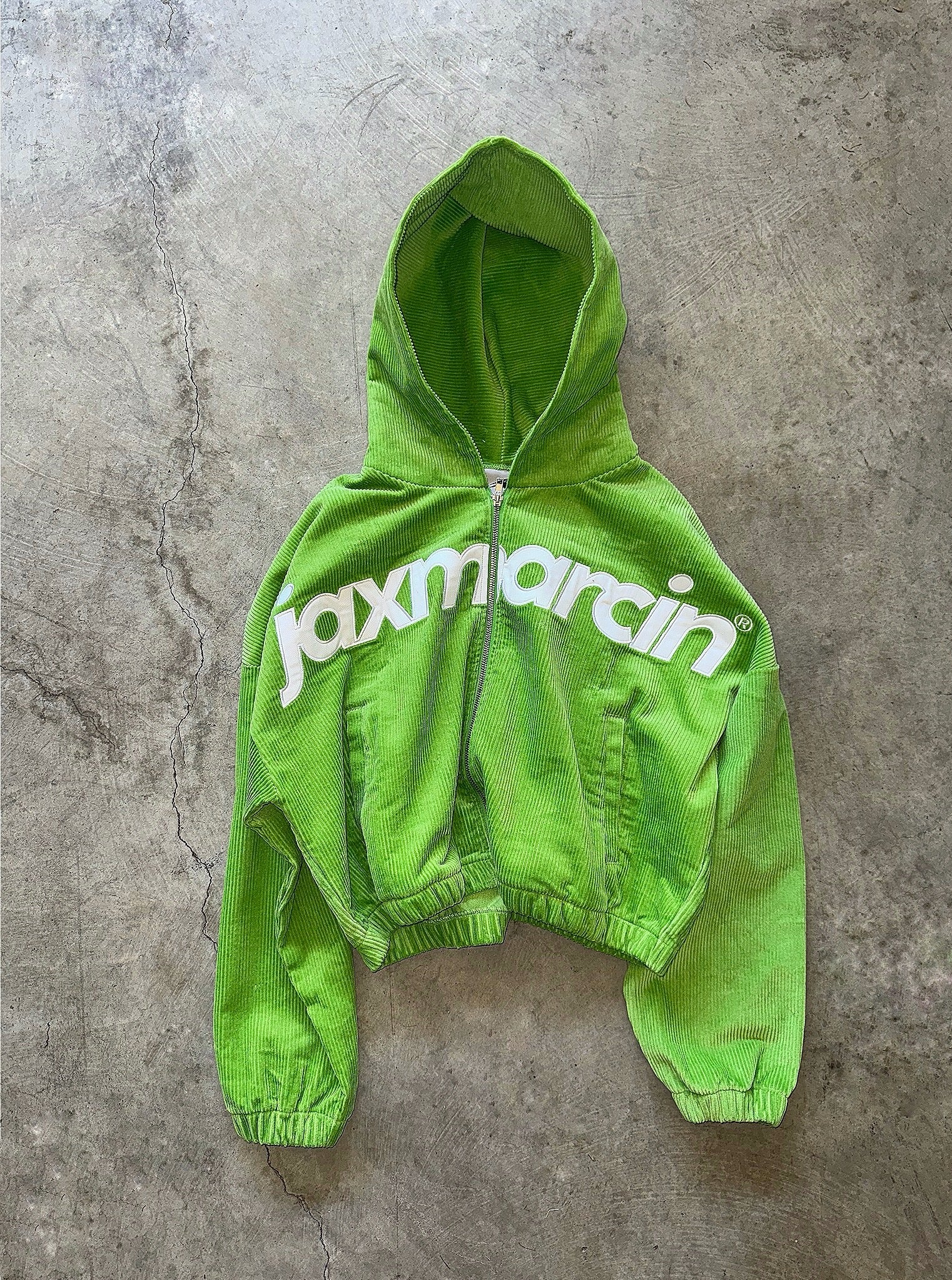 Jax Marcin Green Corduroy Zip Up