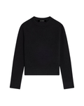 BLACK CASHMERE CREWNECK SWEATER