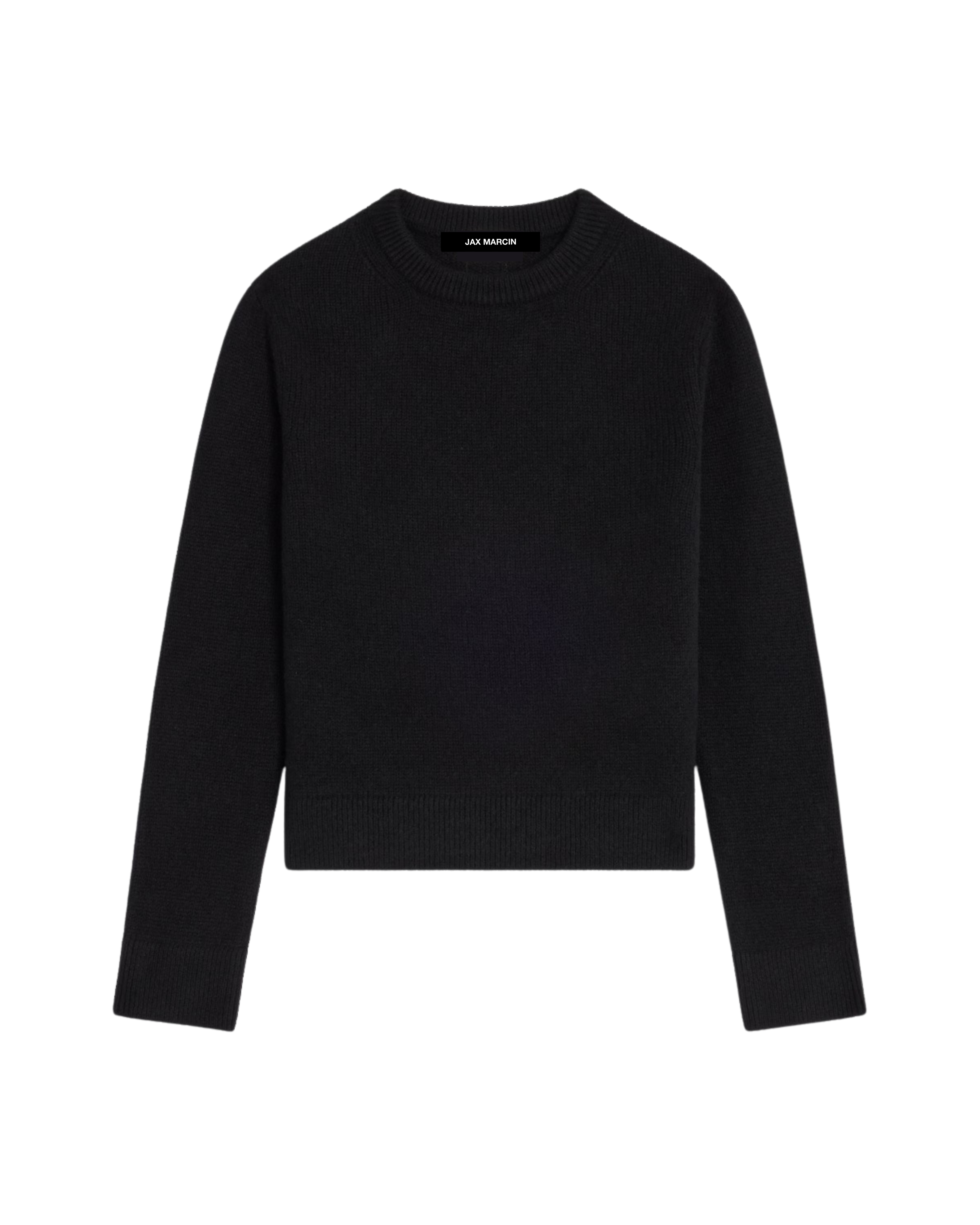 BLACK CASHMERE CREWNECK SWEATER