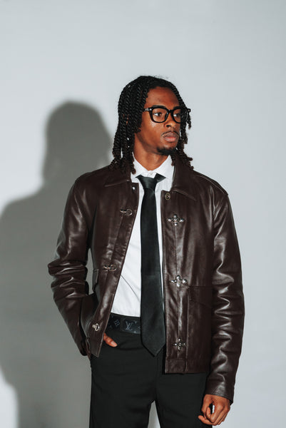 Dark brown Clasp Jacket – Jax Marcin