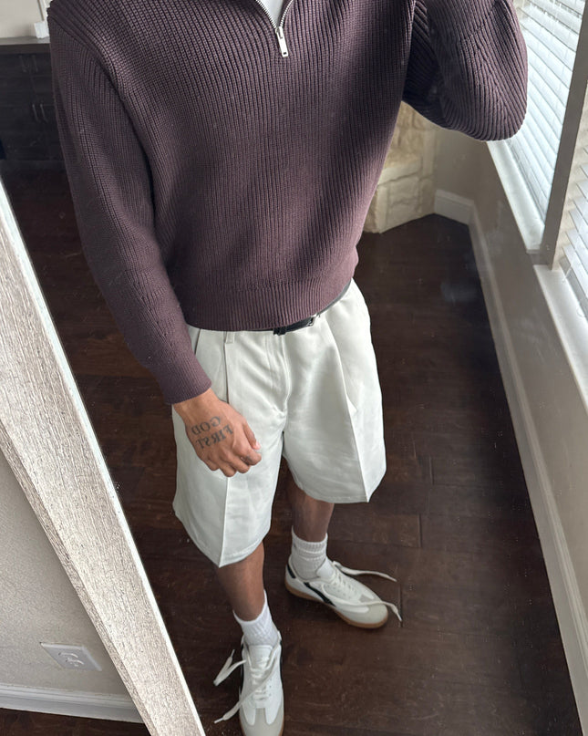 JM Burgundy Quarter Sweater