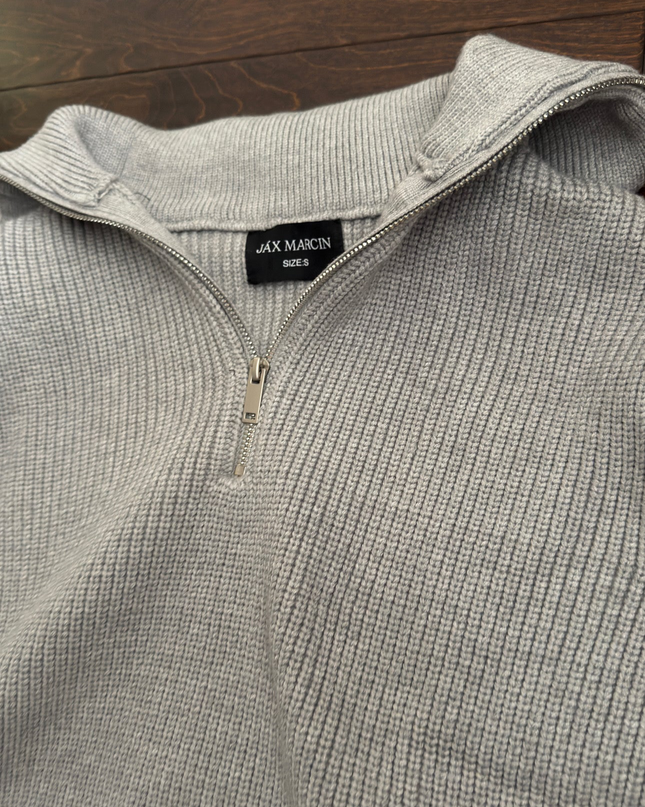 JM Grey Quarter Sweater