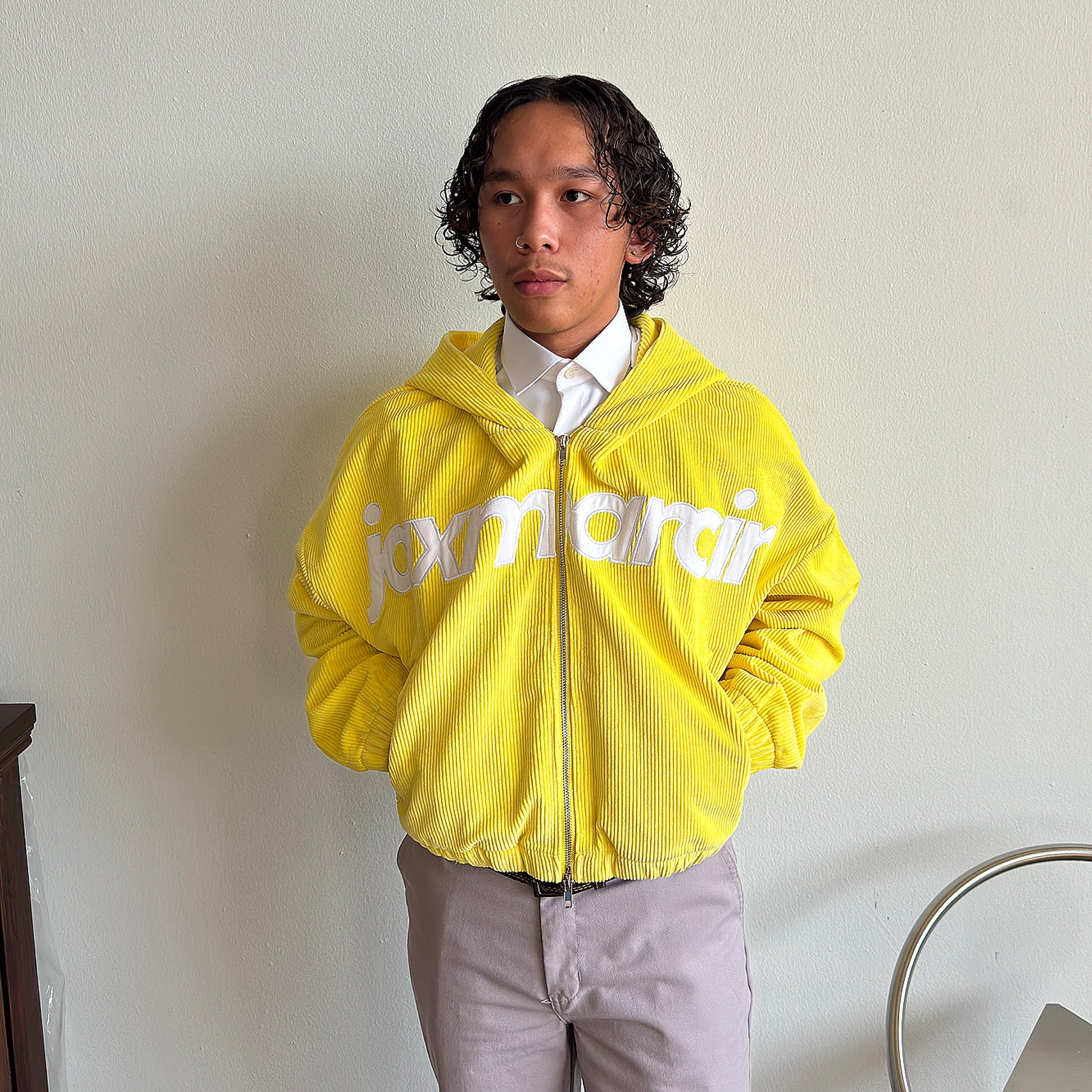 Jax Marcin Yellow Corduroy Zip up