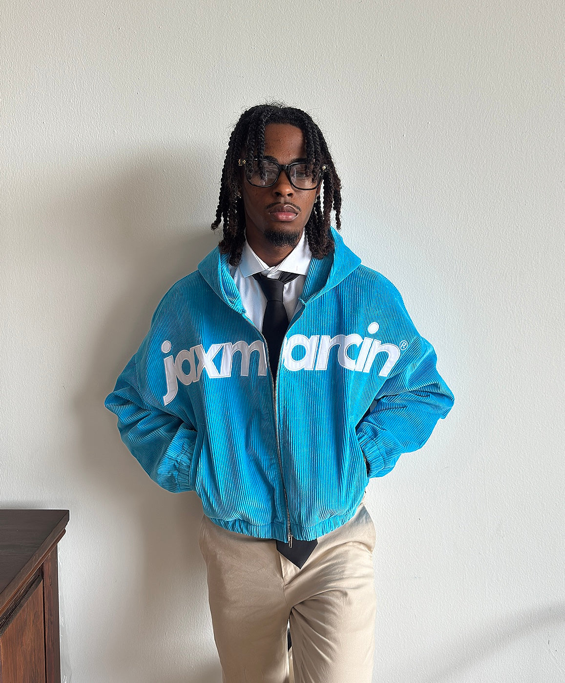 Jax Marcin Blue Corduroy Zip up