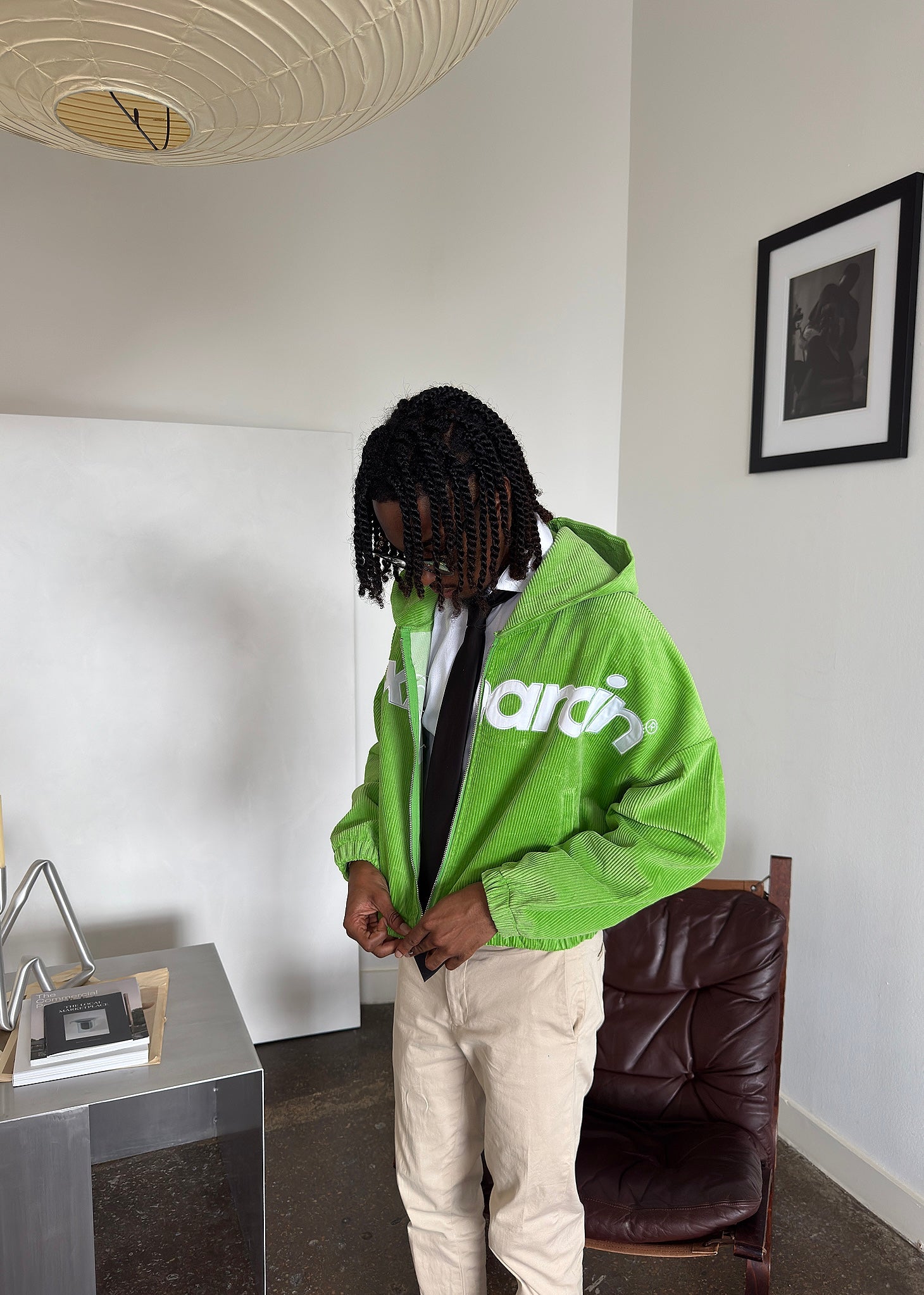 Jax Marcin Green Corduroy Zip Up