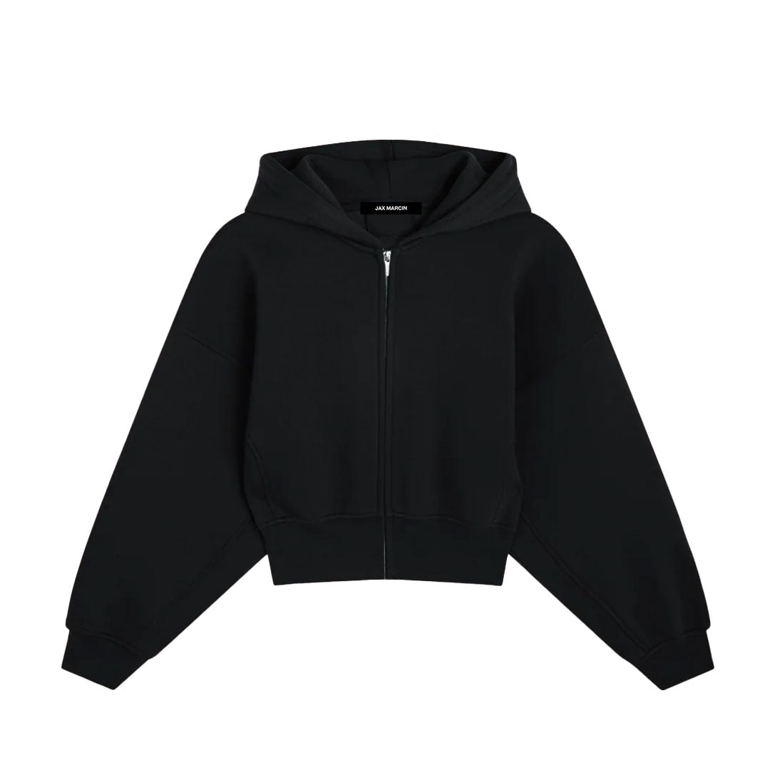 BLACK ZIP UP