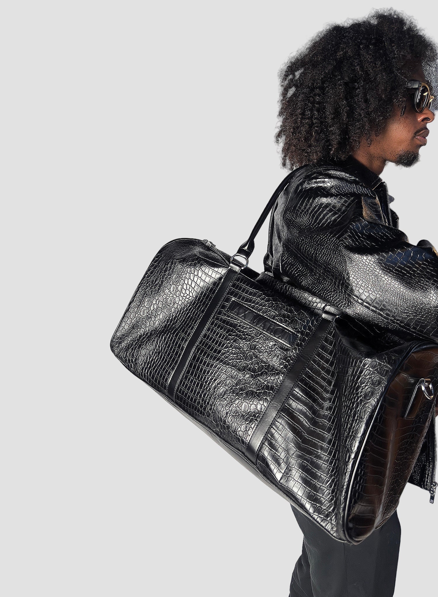 Crocodile Leather Duffle Bag