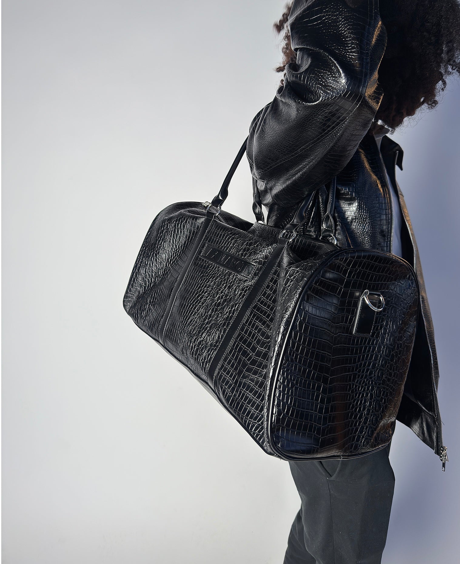Crocodile Leather Duffle Bag
