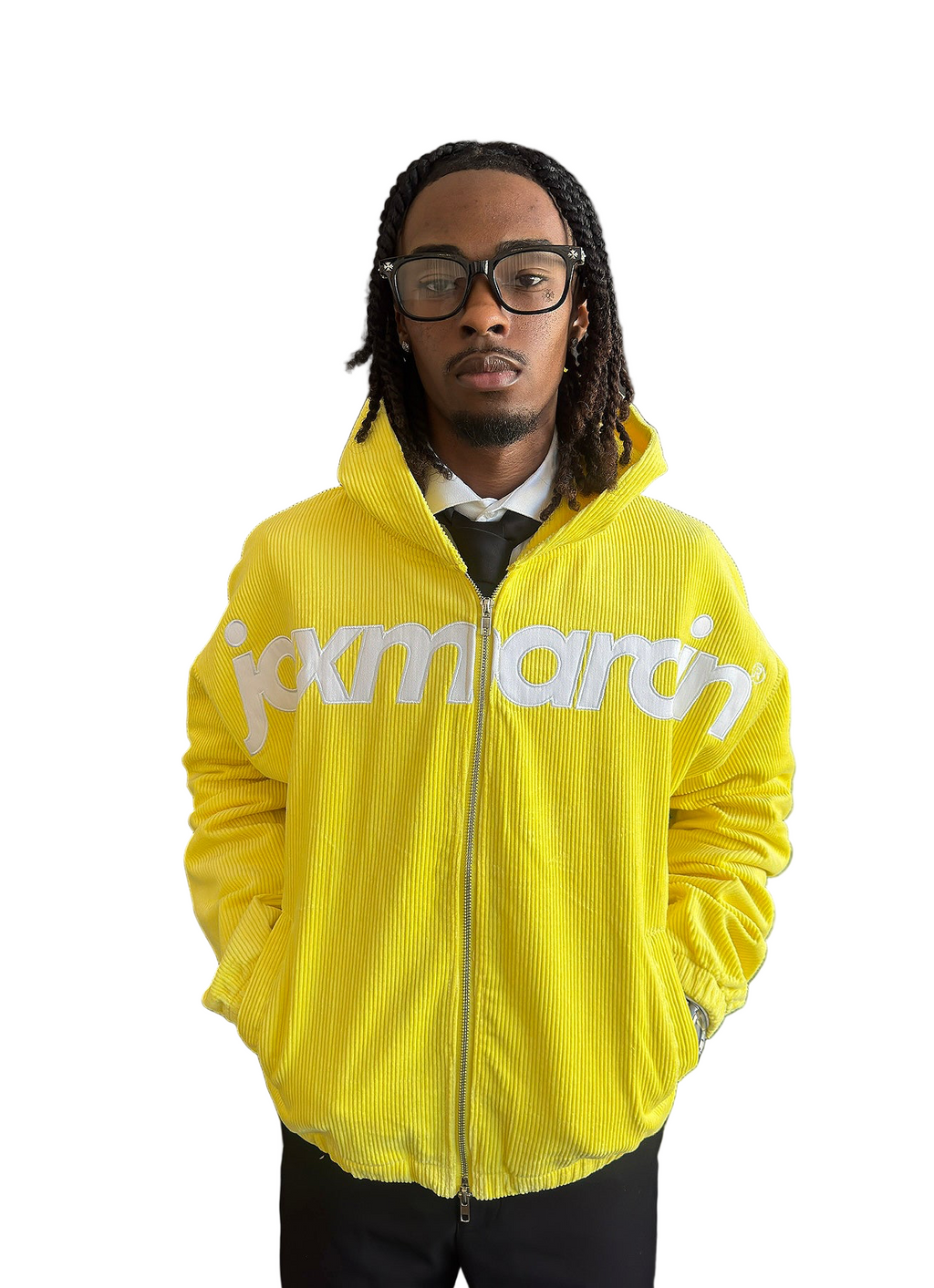 Yellow Corduroy Zip up