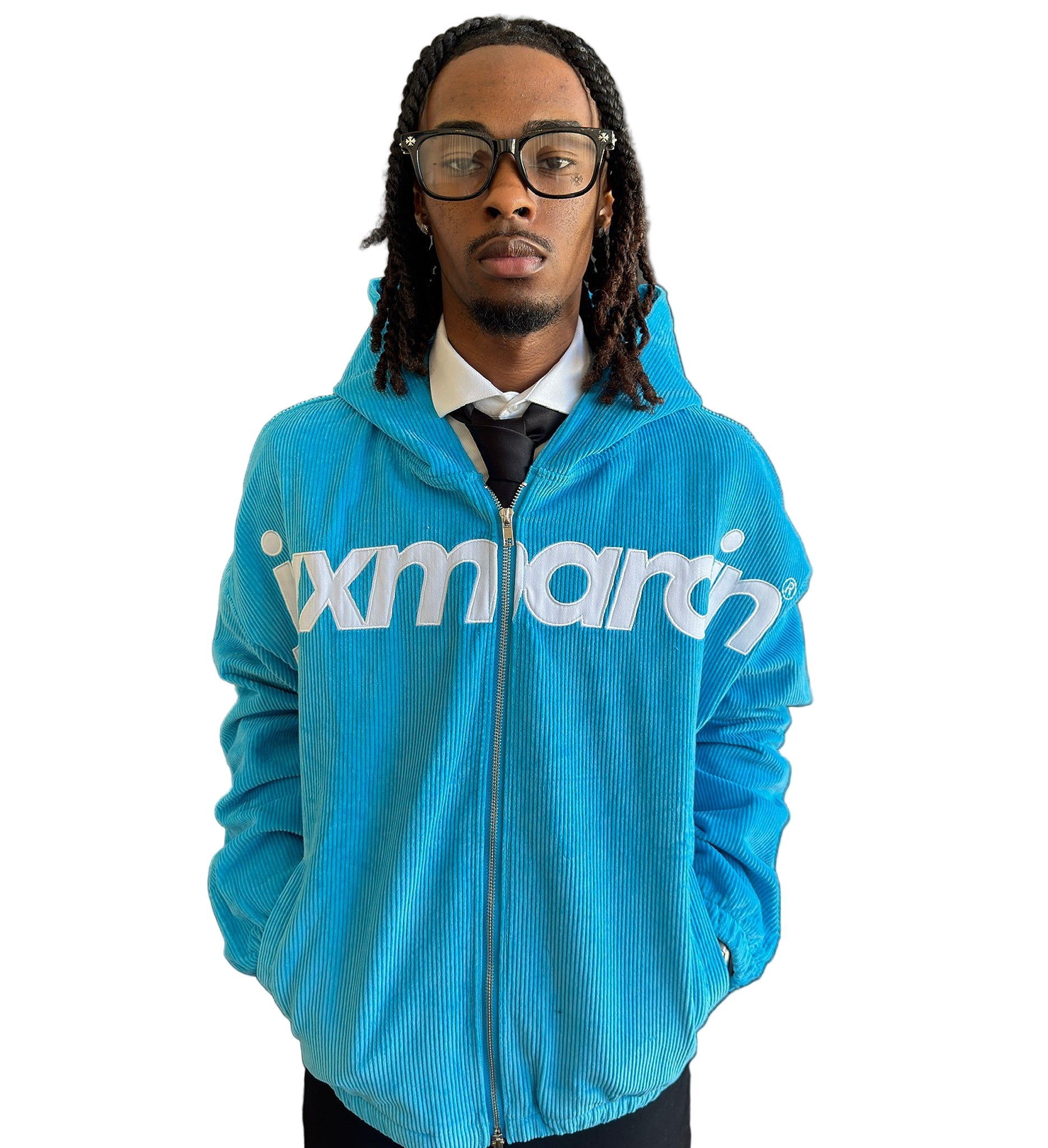Blue Corduroy Zip up