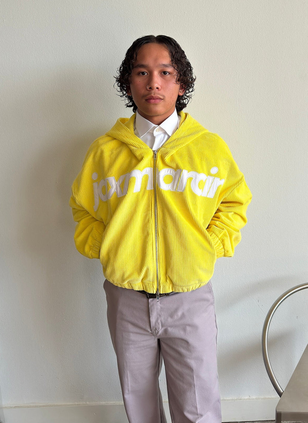 Jax Marcin Yellow Corduroy Zip up