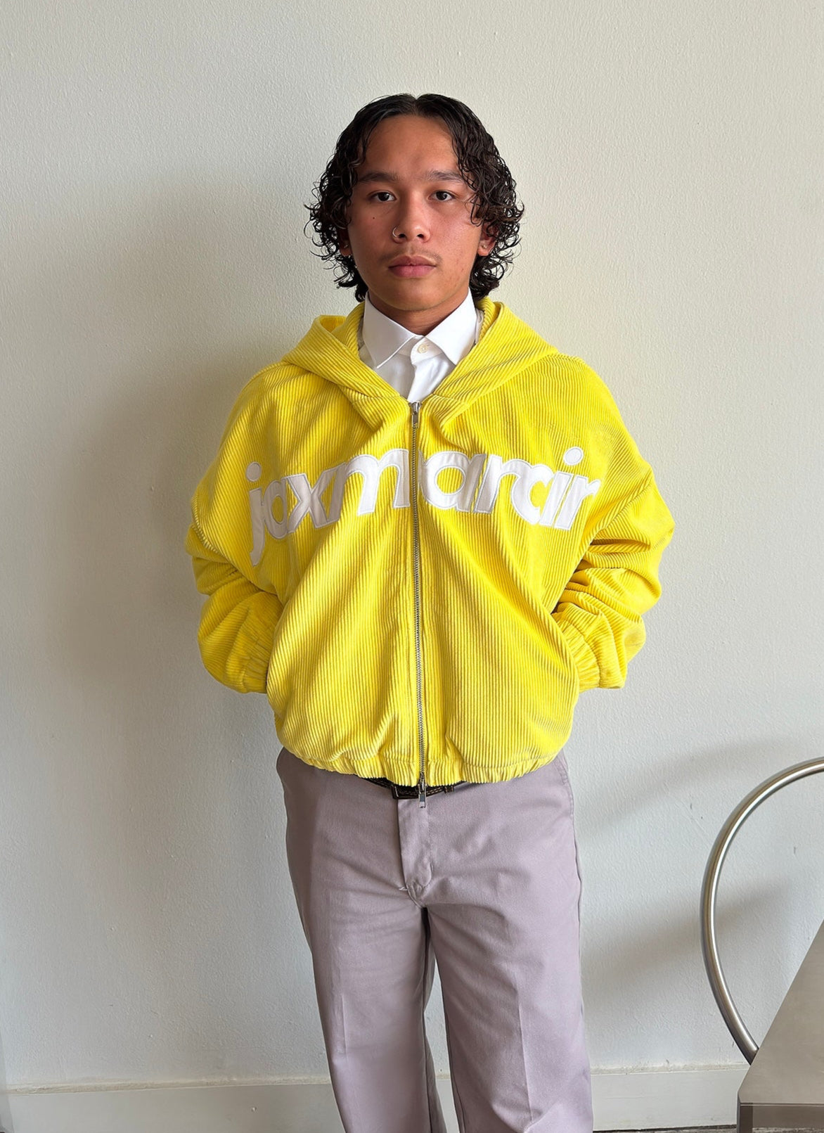 Jax Marcin Yellow Corduroy Zip up