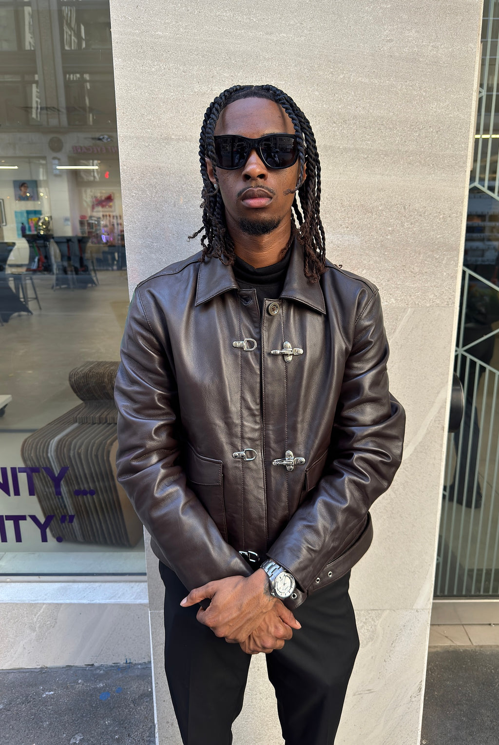 Dark brown Clasp Jacket