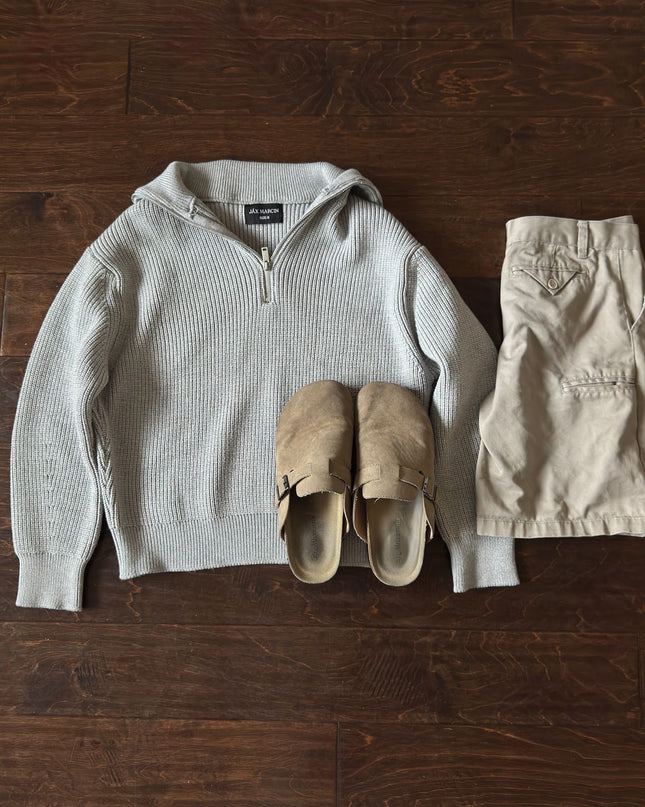 JM Grey Quarter Sweater