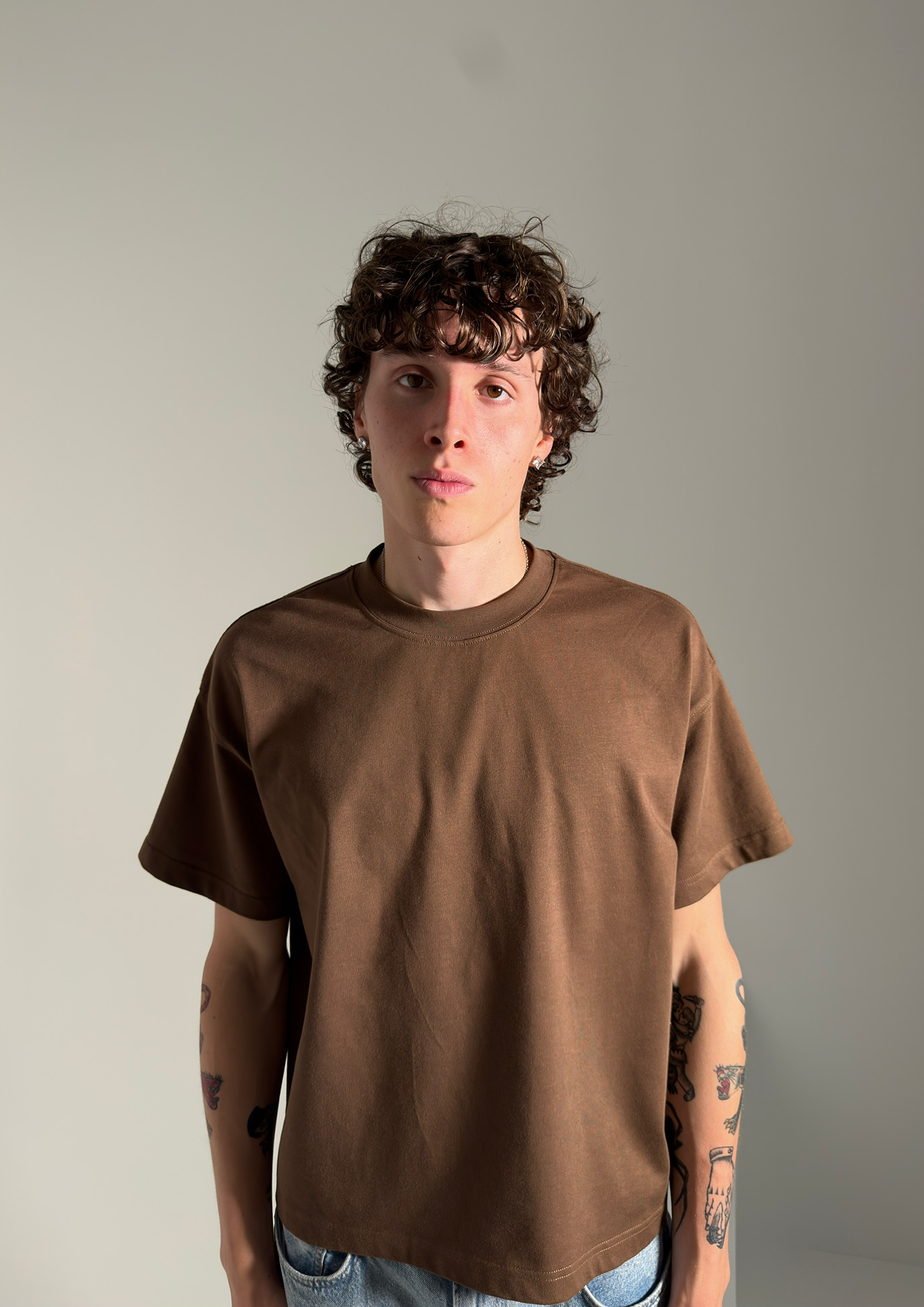 BROWN  BABY TEE