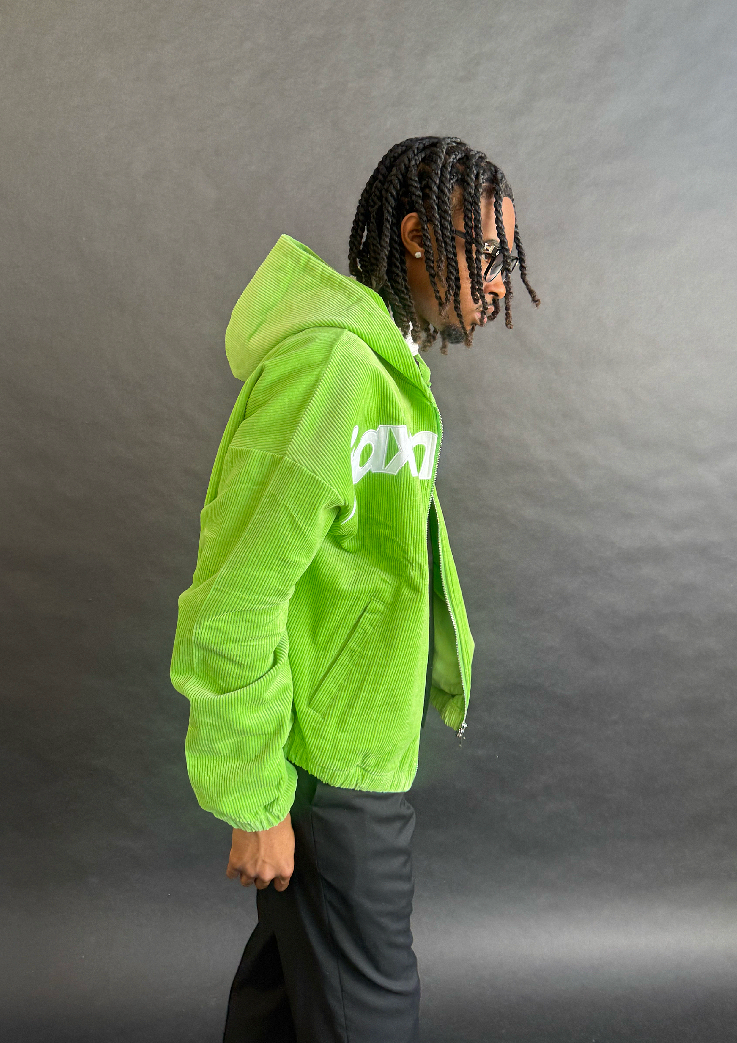 Jax Marcin Green Corduroy Zip Up