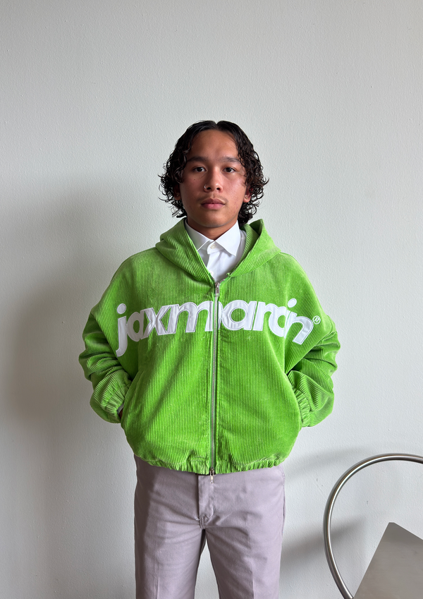 Green Corduroy Zip Up