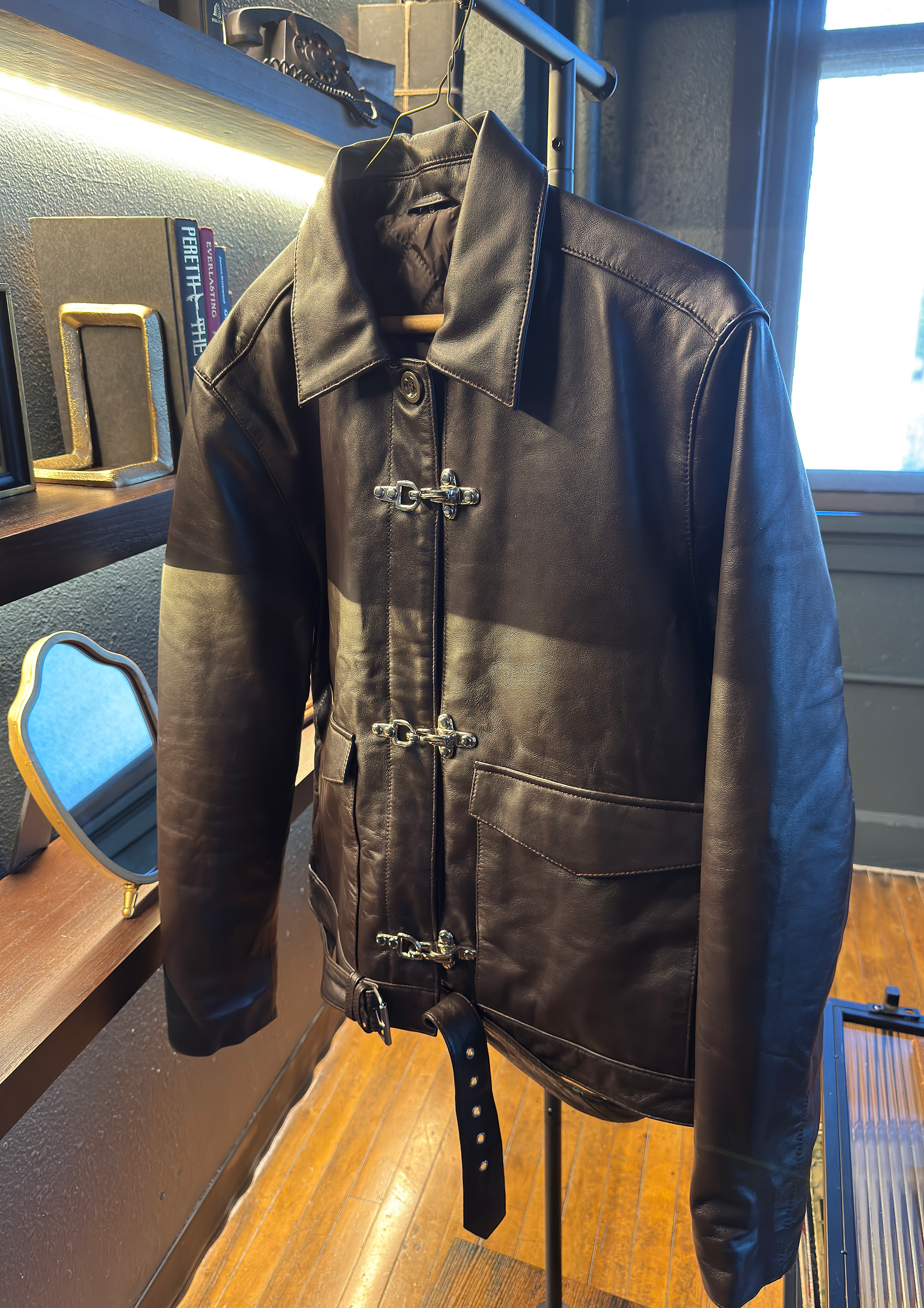 Dark Brown Runway Clasp Jacket