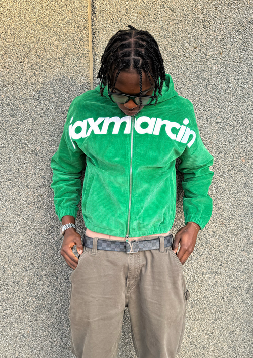 Dark green Corduroy Zip up