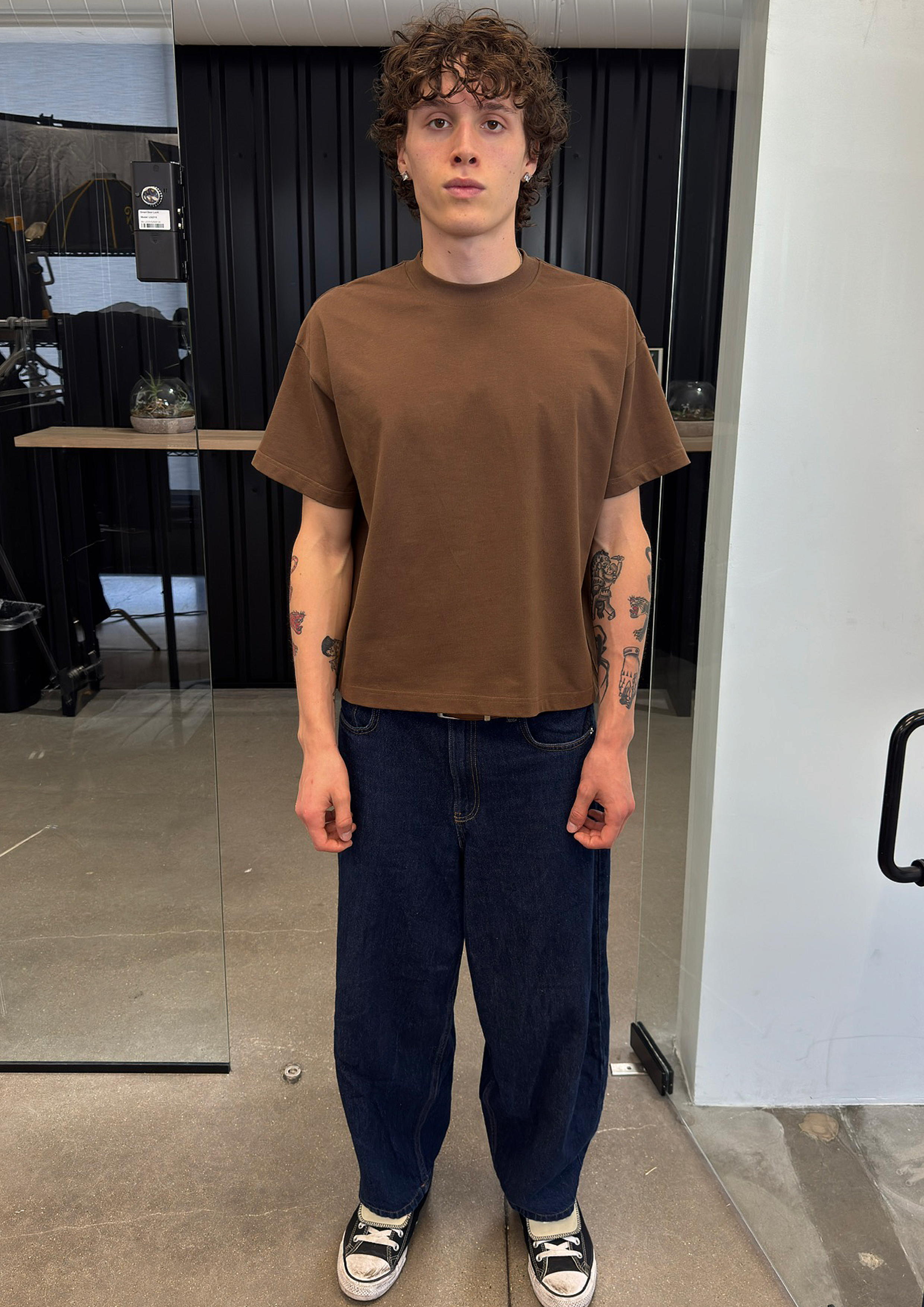 BROWN  BABY TEE
