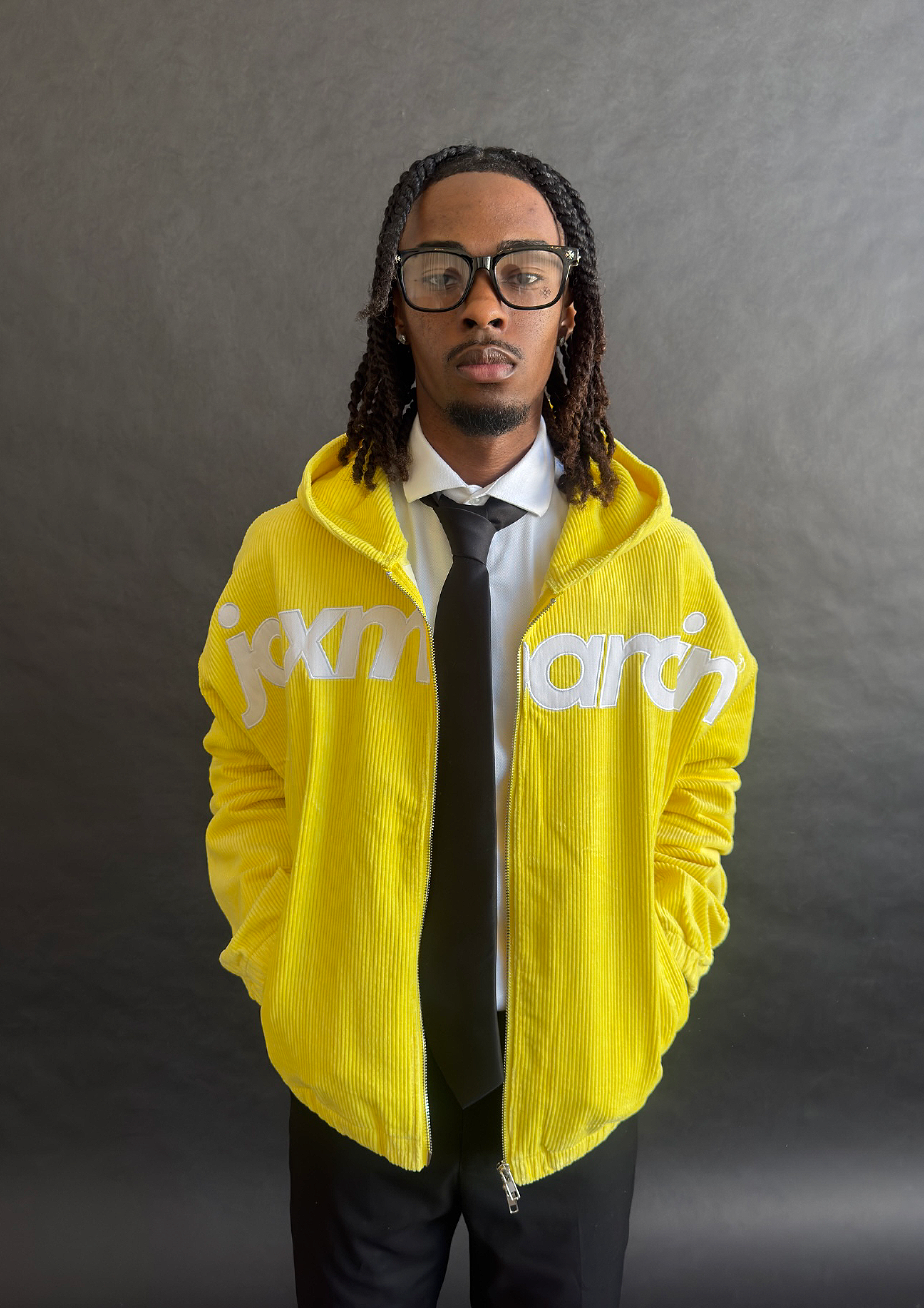 Jax Marcin Yellow Corduroy Zip up