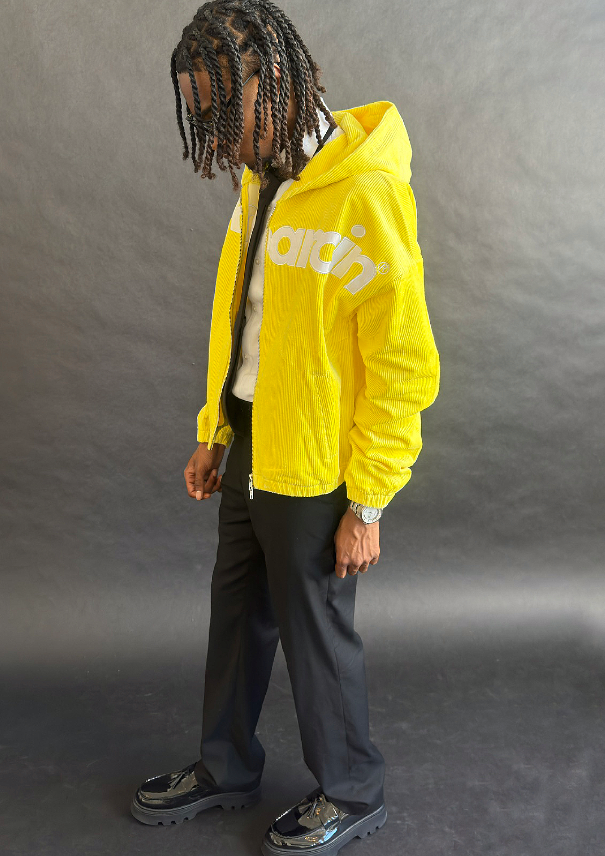 Jax Marcin Yellow Corduroy Zip up