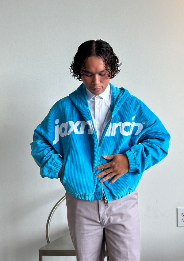 Blue Corduroy Zip up