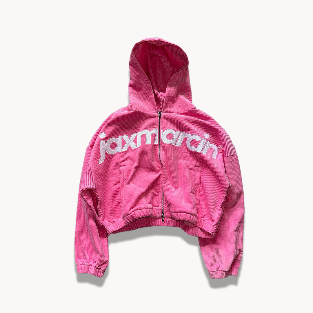 Jax Marcin Pink Corduroy Zip Up