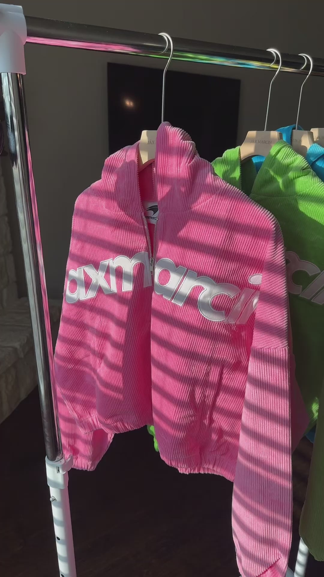 Jax Marcin Pink Corduroy Zip Up